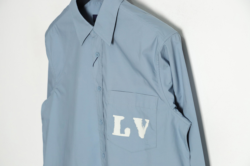 Louis Vuitton 23SS Letter Pocket Print Long Sleeve Shirt