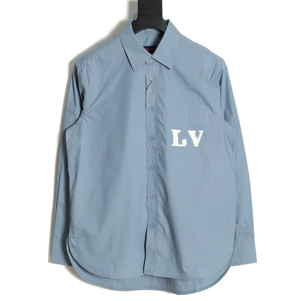 Louis Vuitton 23SS Letter Pocket Print Long Sleeve Shirt