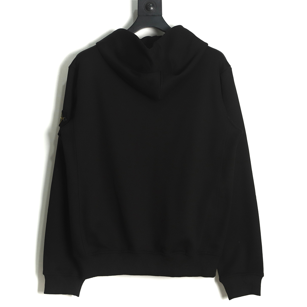 STONE ISLAND Classic solid color logo logo zip sweatshirt