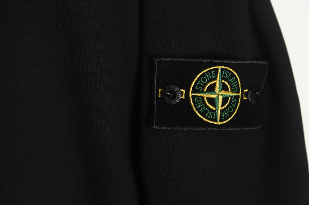 STONE ISLAND Classic solid color logo logo zip sweatshirt