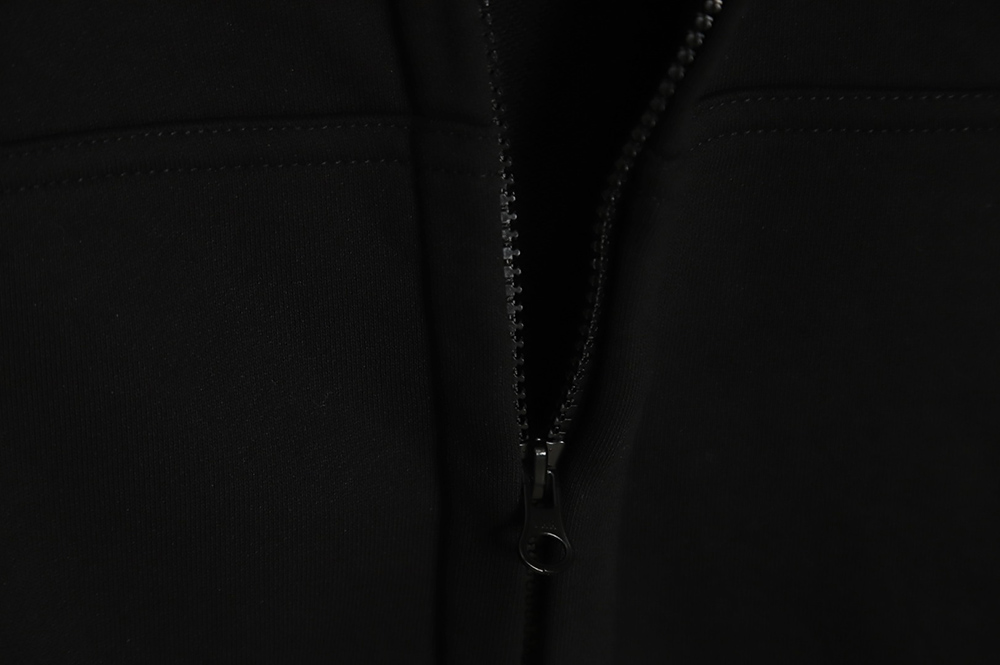 STONE ISLAND Classic solid color logo logo zip sweatshirt