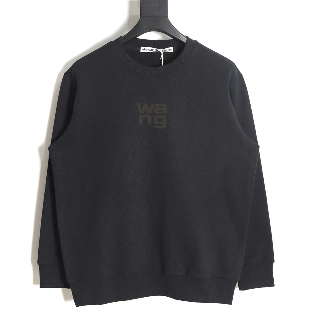 Alexander wang 23FW foam flag letter crew neck sweatshirt