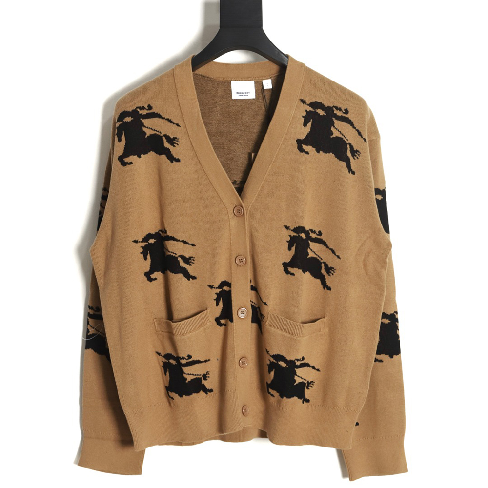 Burberry 23 new equestrian knight wool blend cardigan