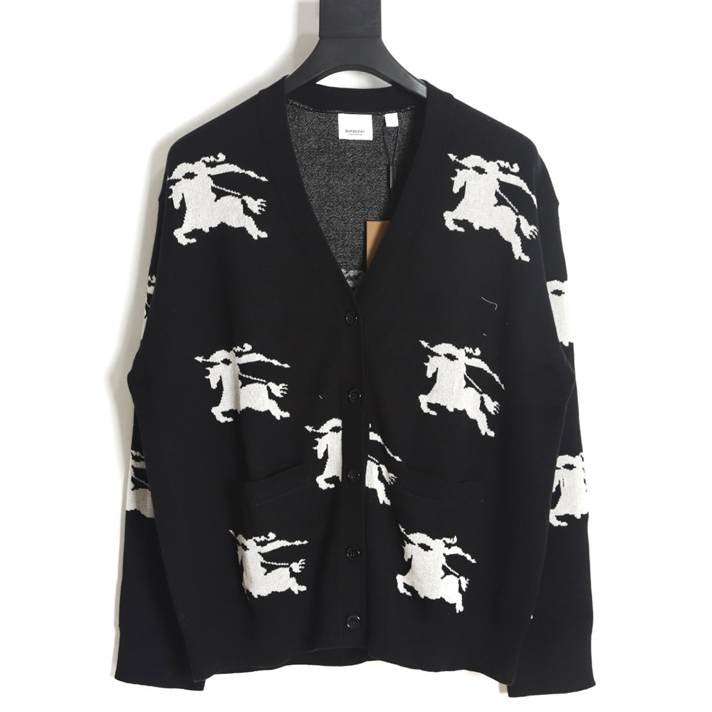 Burberry 23 new equestrian knight wool blend cardigan