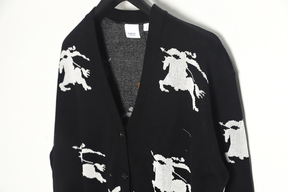 Burberry 23 new equestrian knight wool blend cardigan
