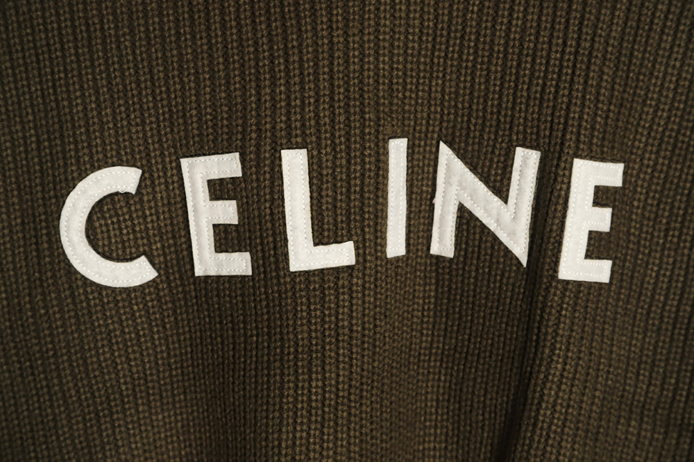 Celine 23FW letter logo crew neck sweater