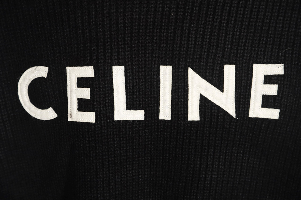 Celine 23FW letter logo crew neck sweater