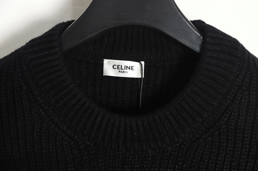 Celine 23FW letter logo crew neck sweater