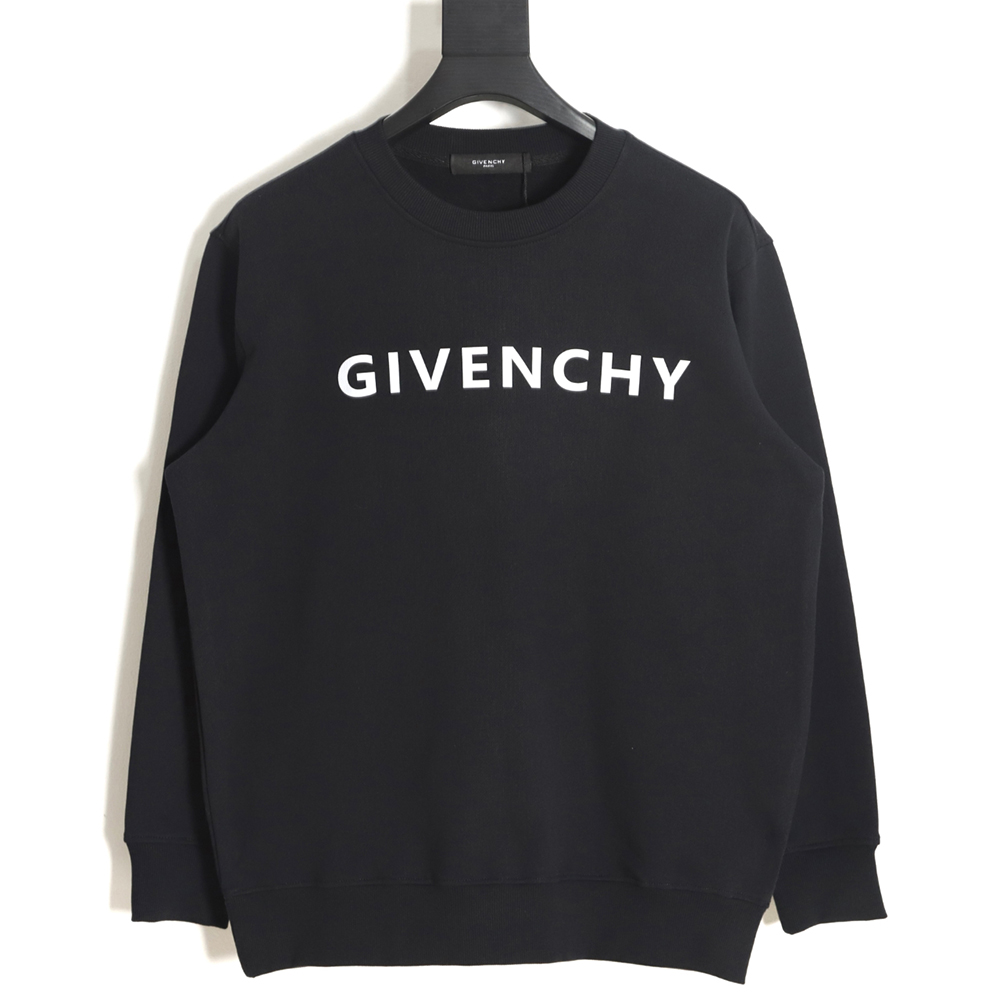 Givenchy 23FW reflective letter logo print crew neck sweatshirt
