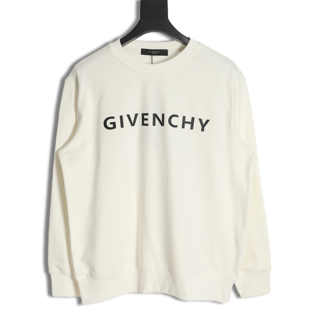 Givenchy 23FW reflective letter logo print crew neck sweatshirt