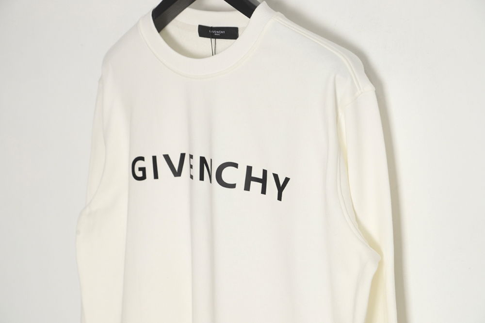 Givenchy 23FW reflective letter logo print crew neck sweatshirt