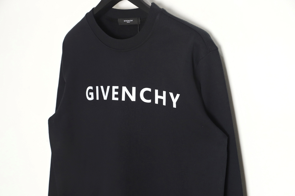Givenchy 23FW reflective letter logo print crew neck sweatshirt