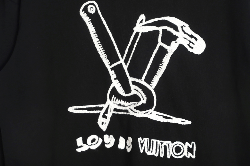 Louis Vuitton 23FW hammer tool embroidered crew neck sweatshirt