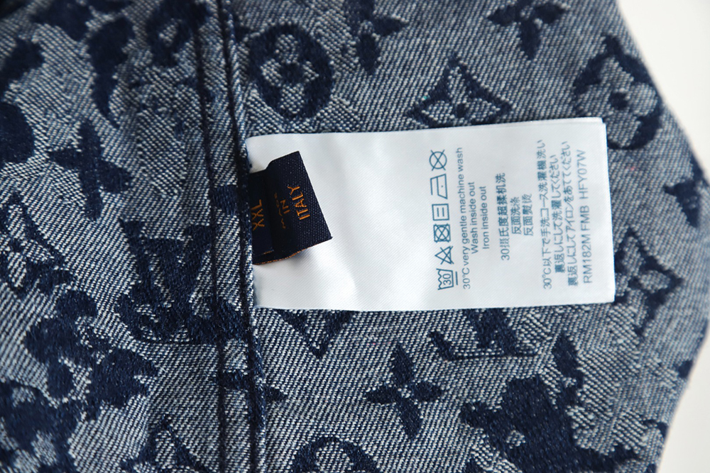 Louis Vuitton tie-dye splash-print all-over jacquard denim jacket