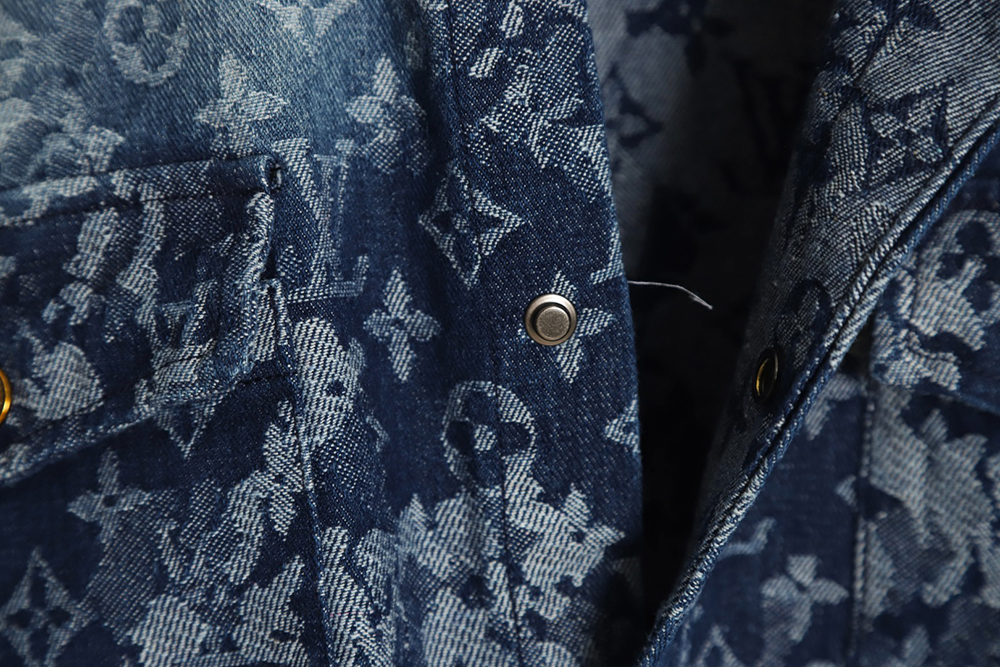Louis Vuitton tie-dye splash-print all-over jacquard denim jacket