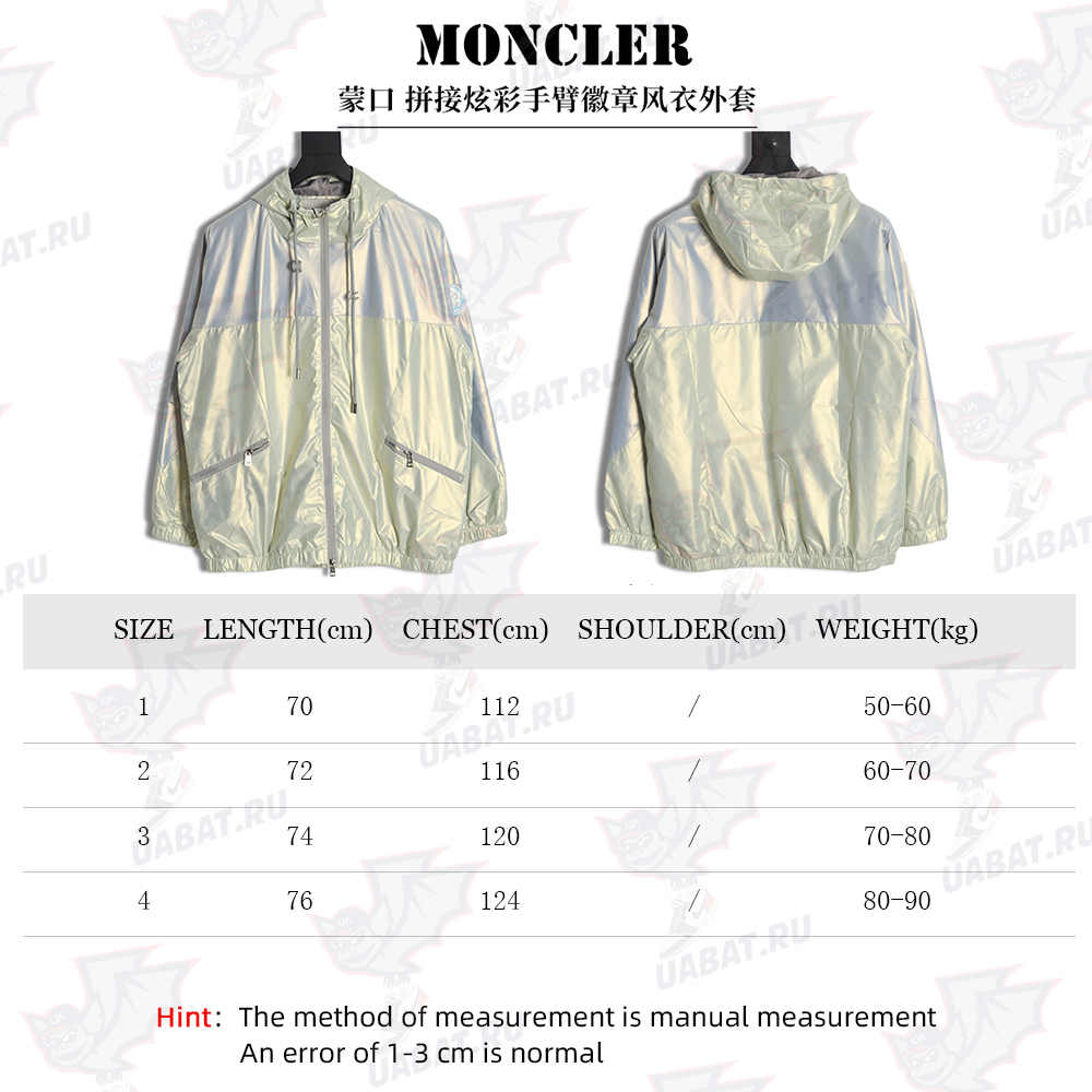 Moncler patchwork colorful arm badge trench coat