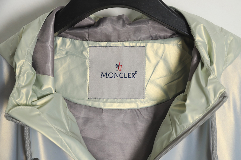 Moncler patchwork colorful arm badge trench coat