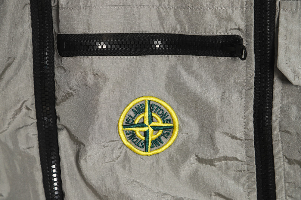 STONE ISLAND metallic nylon jacket