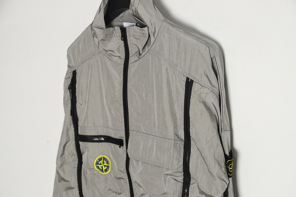 STONE ISLAND metallic nylon jacket