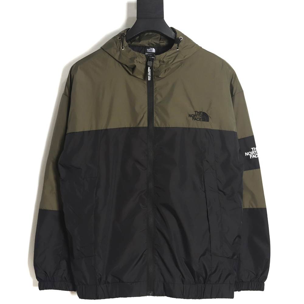 The North Face 23SS color block hooded windbreaker jacket
