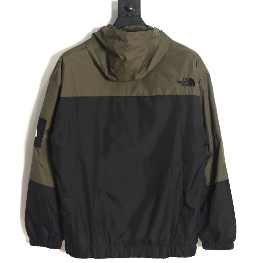 The North Face 23SS color block hooded windbreaker jacket
