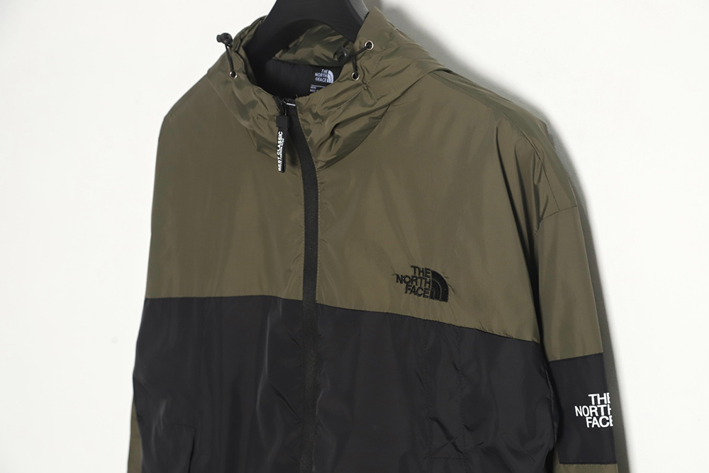 The North Face 23SS color block hooded windbreaker jacket