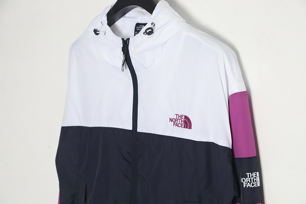 The North Face 23SS color block hooded windbreaker jacket
