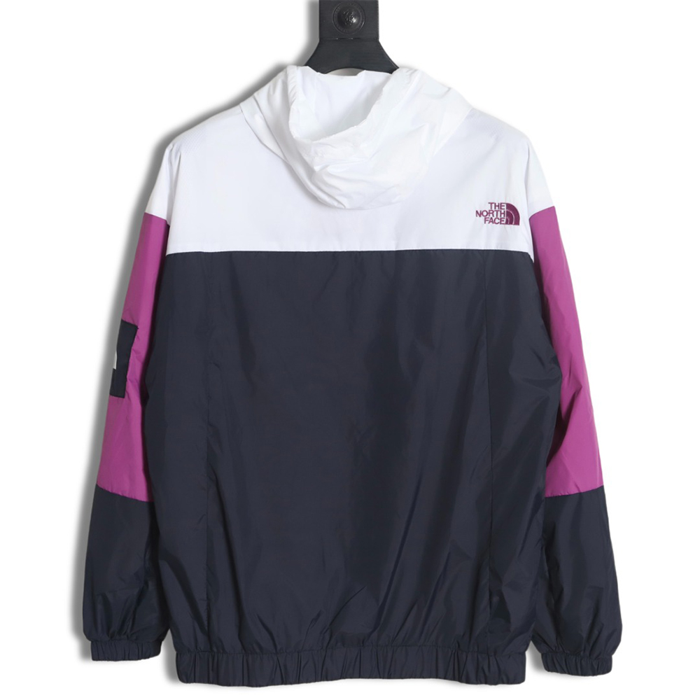 The North Face 23SS color block hooded windbreaker jacket