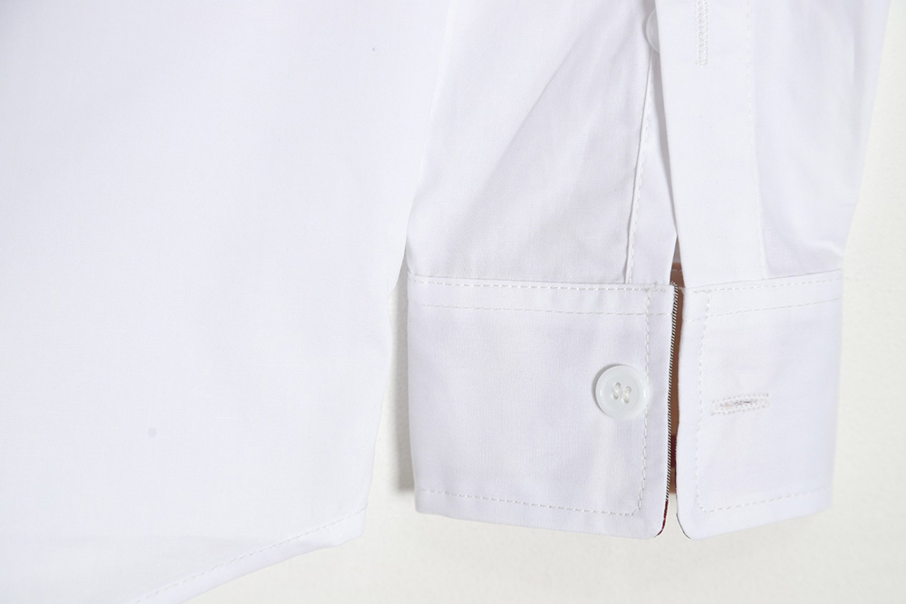 BURBERRY classic little war horse embroidered long-sleeved shirt