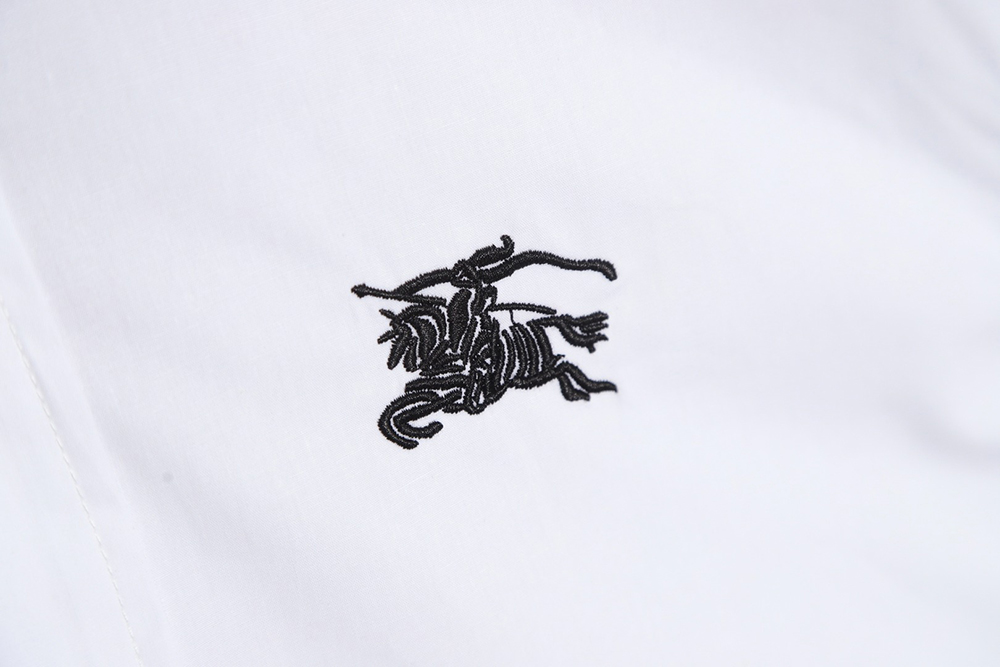 BURBERRY classic little war horse embroidered long-sleeved shirt