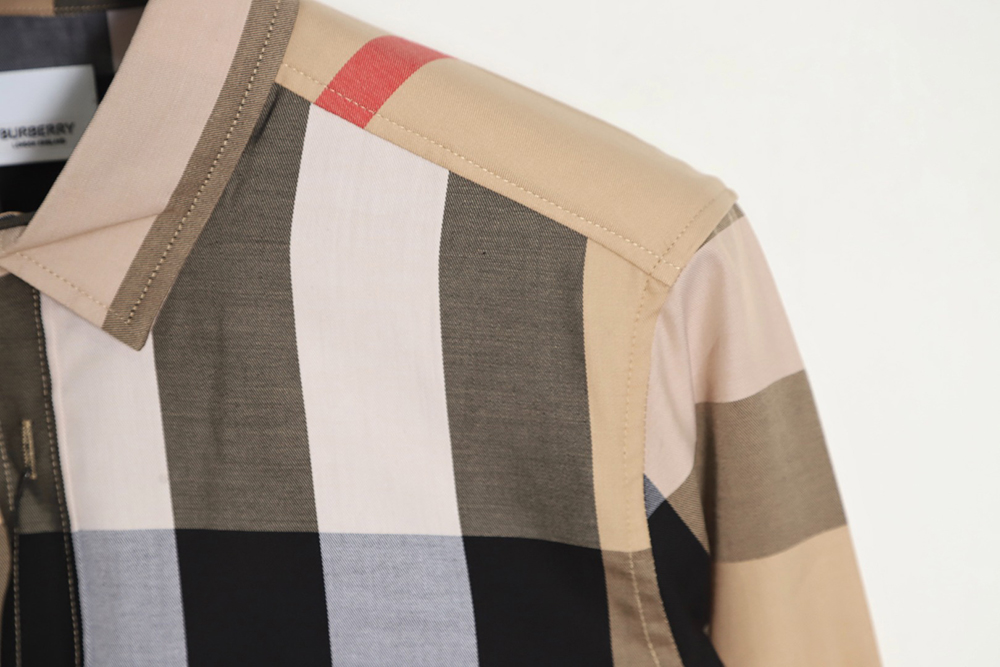 Burberry classic large plaid color block plaid shirt