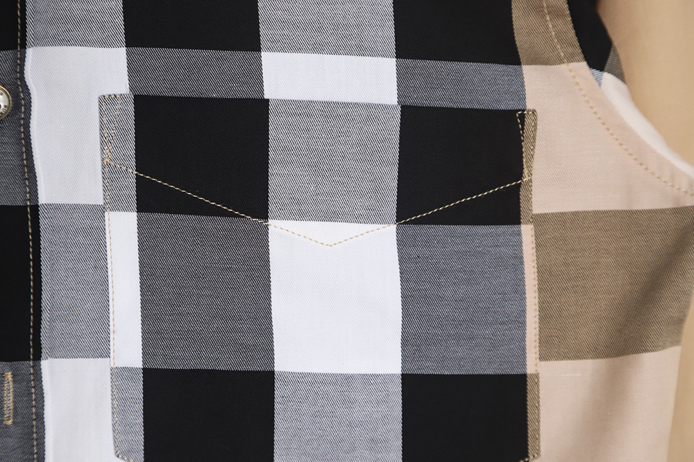 Burberry classic large plaid color block plaid shirt