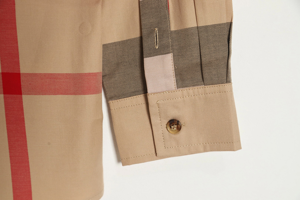 Burberry classic large plaid color block plaid shirt