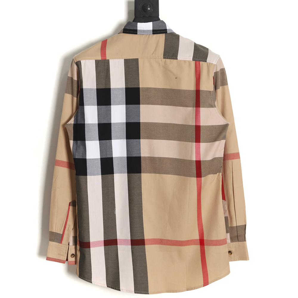 Burberry classic large plaid color block plaid shirt