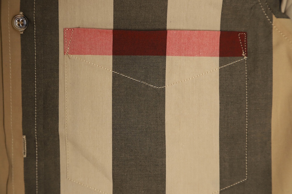 Burberry classic large plaid color block plaid shirt