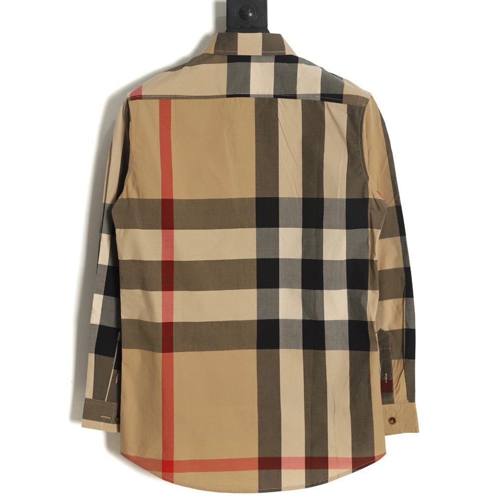 Burberry classic large plaid color block plaid shirt