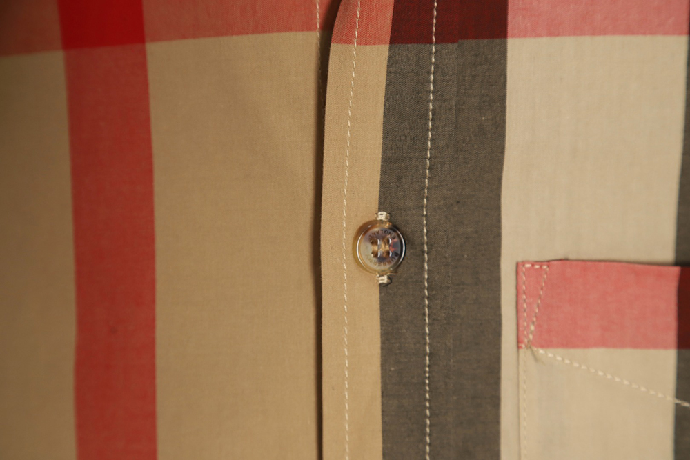 Burberry classic large plaid color block plaid shirt