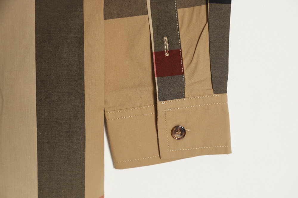 Burberry classic large plaid color block plaid shirt