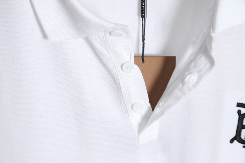Burberry embroidered LOGO short-sleeved polo shirt