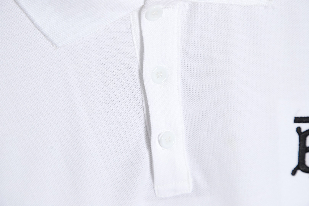 Burberry embroidered LOGO short-sleeved polo shirt
