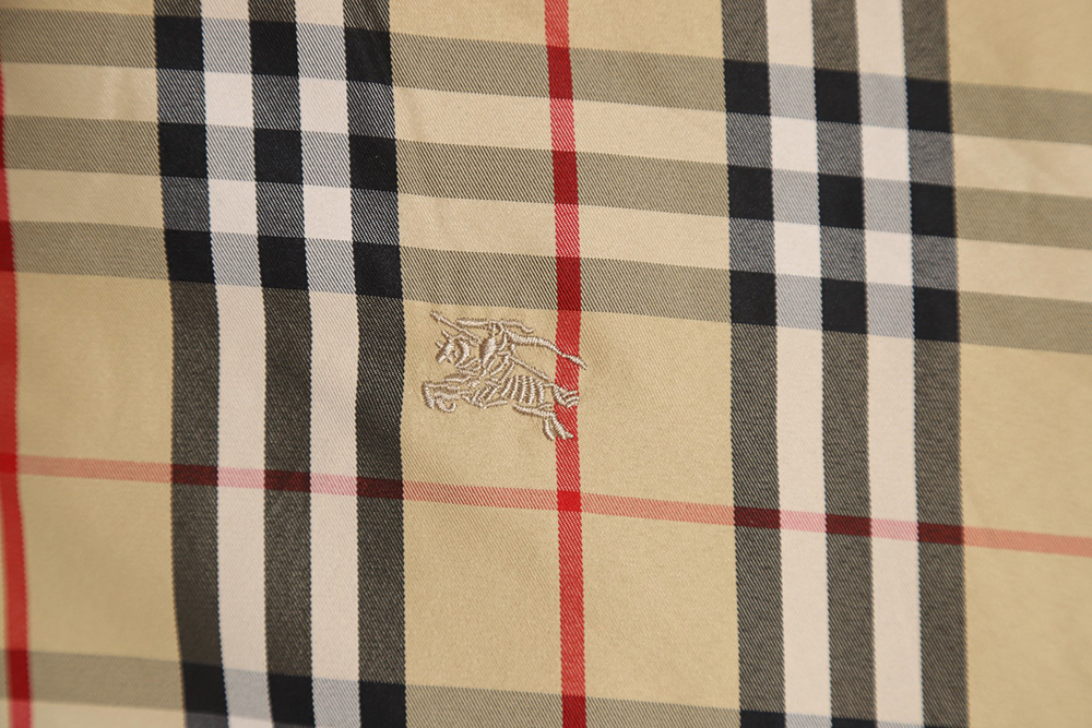 BURBERRY X Supreme joint plaid war horse embroidered cotton jacket