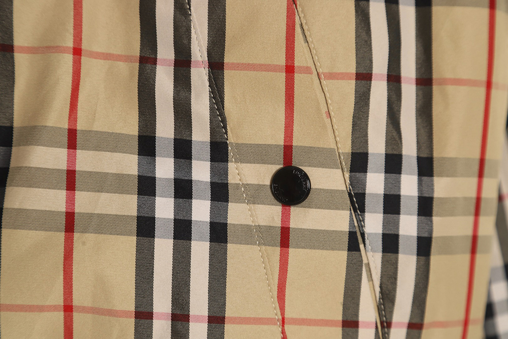 BURBERRY X Supreme joint plaid war horse embroidered cotton jacket