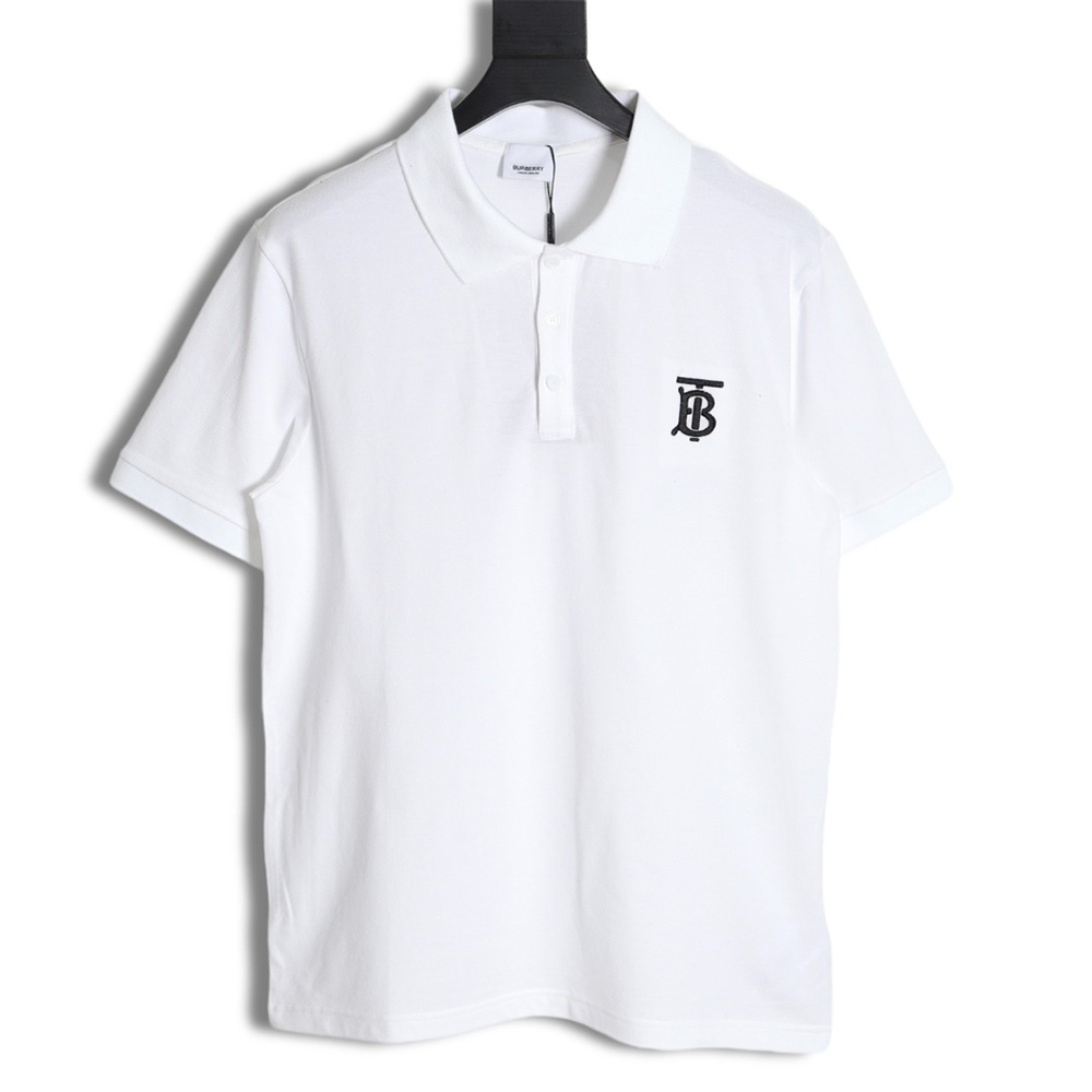 Burberry embroidered LOGO short-sleeved polo shirt