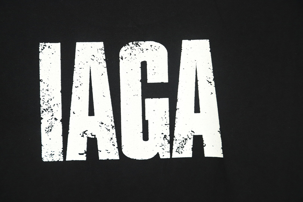 BALENCIAGA mottled letter print T-shirt