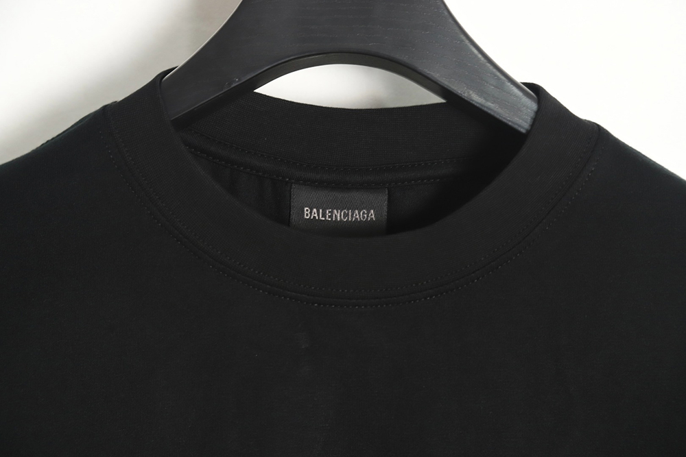 BALENCIAGA mottled letter print T-shirt