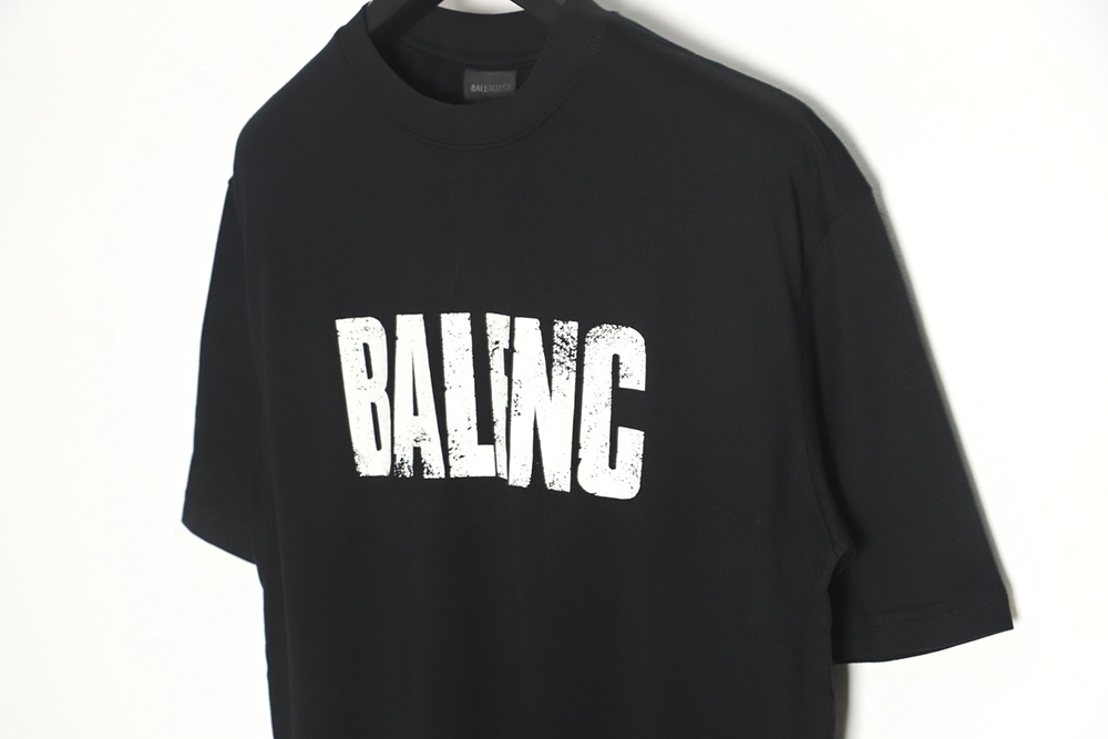 BALENCIAGA mottled letter print T-shirt