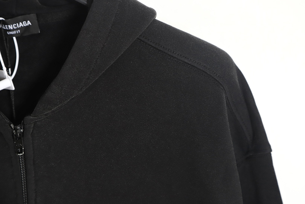 Balenciaga 22FW inverted embroidered sports zipper sweatshirt
