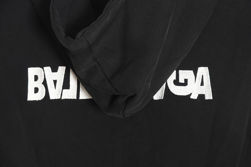 Balenciaga 22FW inverted embroidered sports zipper sweatshirt