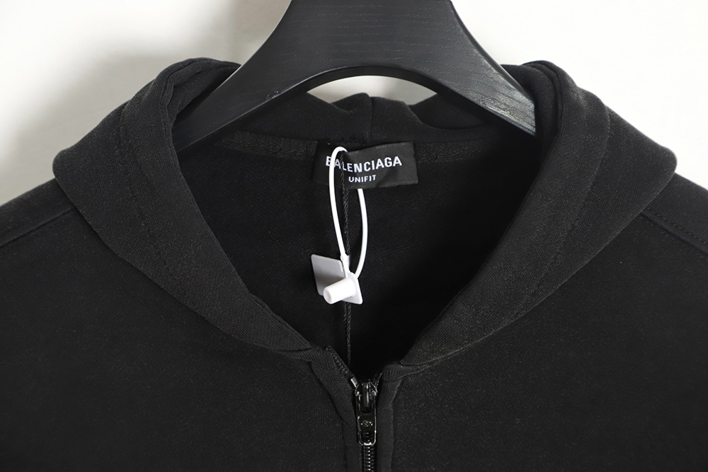 Balenciaga 22FW inverted embroidered sports zipper sweatshirt
