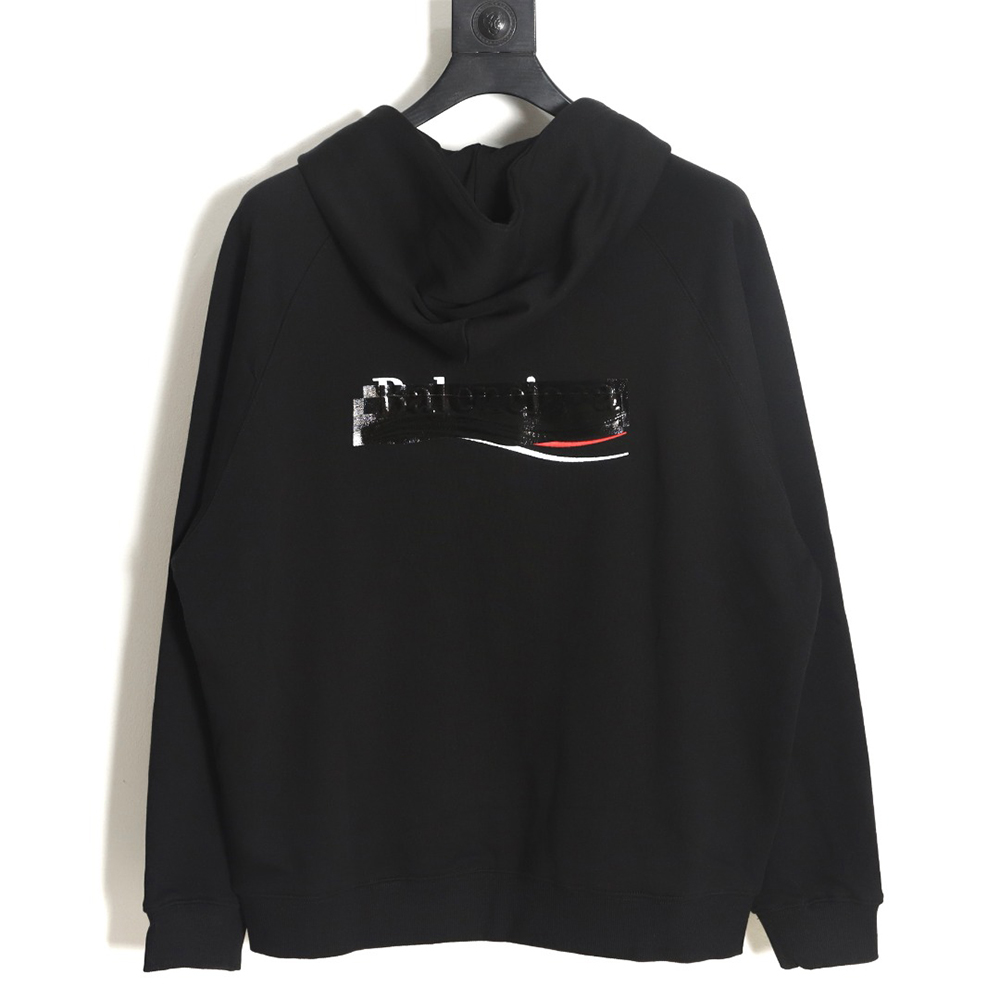 Balenciaga 23Fw laminated cola zip hooded jacket